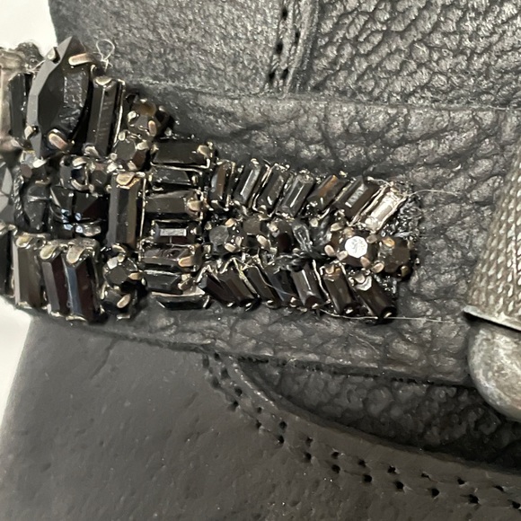 Vera Wang Lavendar jeweled moto boots 5.5M  (35.5 EU) - Picture 12 of 13